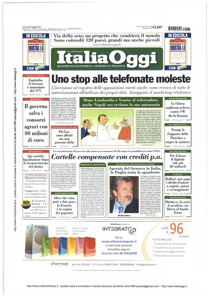 Italia oggi : quotidiano di economia finanza e politica